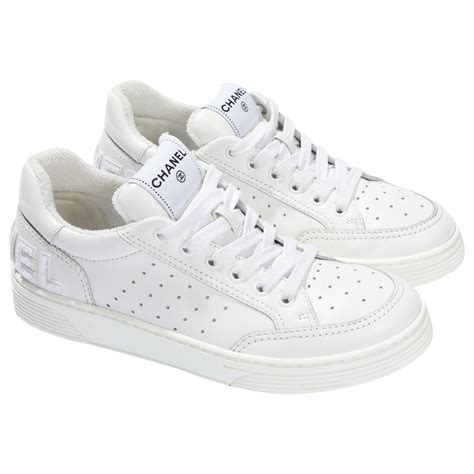 chanel white low top sneakers|chanel white sneakers 2021.